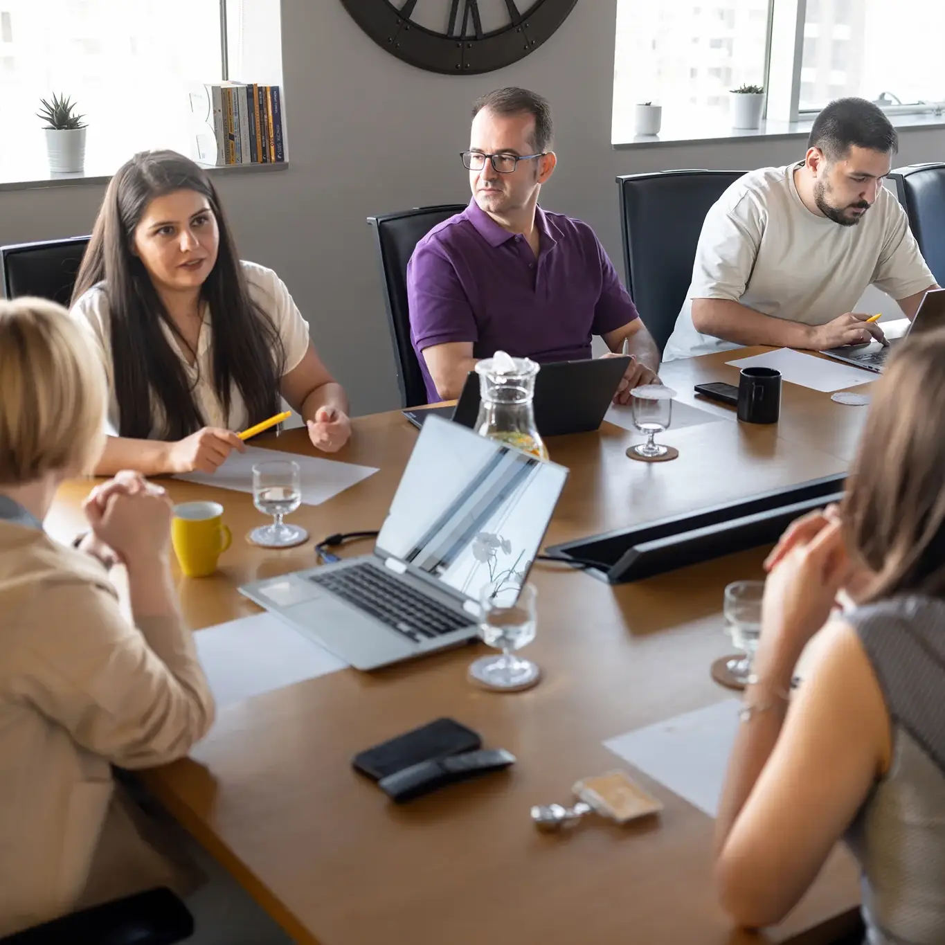 A group of practitioners working together.
